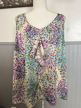 Lane Bryant Whimsy Summer Tank Top / Plus Size: 20 / Colorful / Summer Top